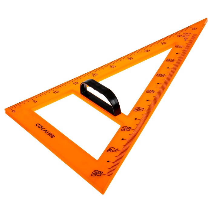 Картинка Треугольник для школьной доски, с держателем, прямоугольный, 30°