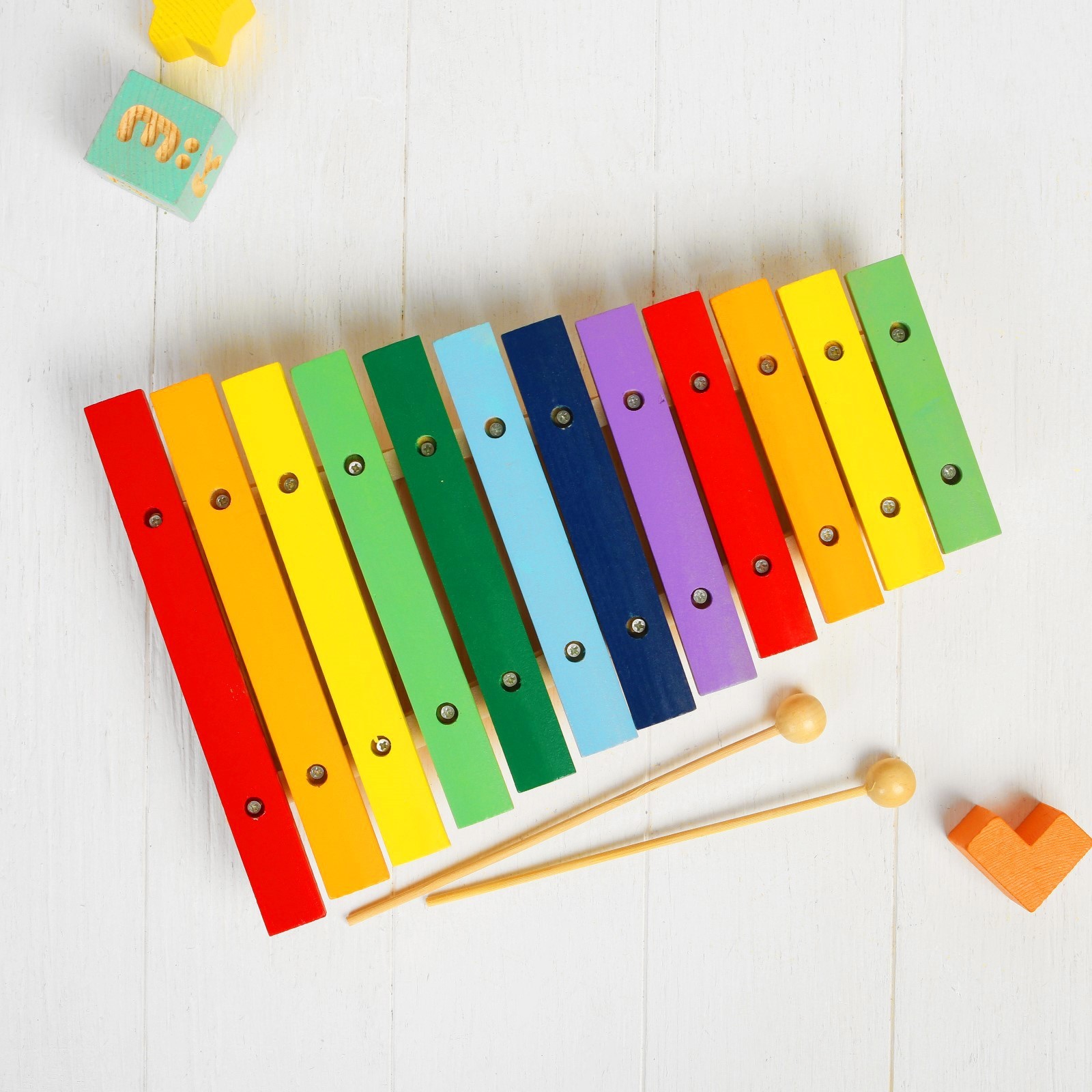 Картинка Музыкальная игрушка «Ксилофон», 12 тонов + 2 палочки