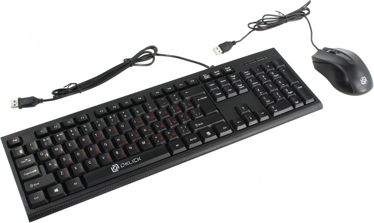 Картинка Клавиатура + мышь Oklick 620M клав:черный мышь:черный USB