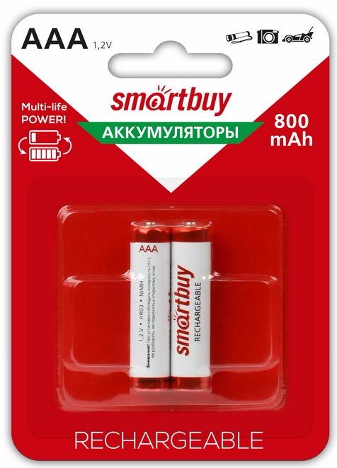 Картинка Аккумулятор SmartBuy NiMh AAA/2BL 800mAh 2 шт