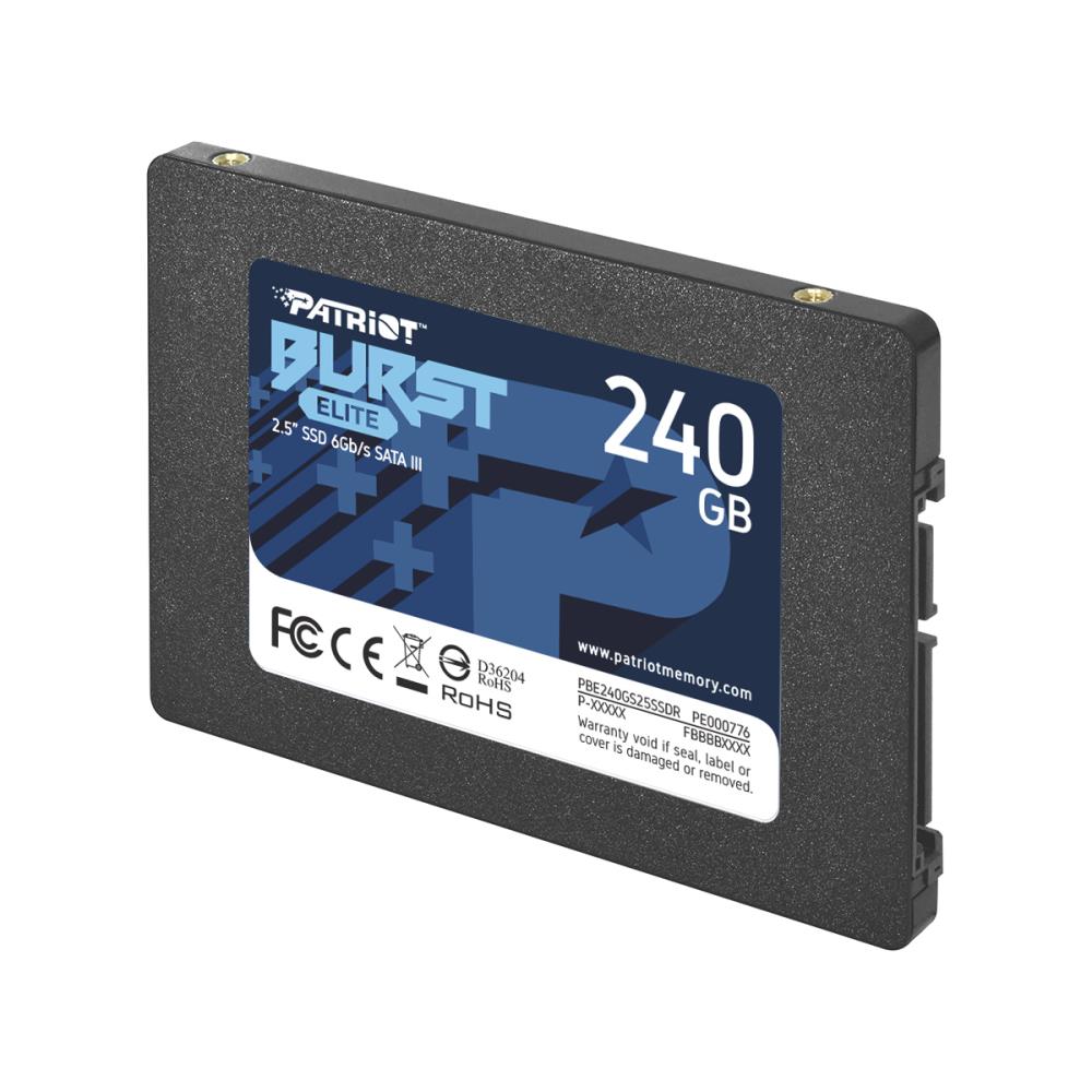 Картинка Накопитель SSD Patriot SATA III 240Gb PBE240GS25SSDR Burst Elite 2.5"
